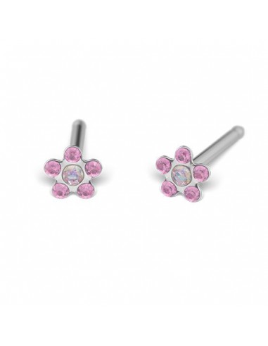 STUDEX 7582-6015 BABY STOKROTKA KRYSZ.RÓŻ SREBRNE