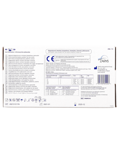ZARYS RĘKAWICE NITRYLOWE ROZ.S 100SZT RÓŻ 40151200