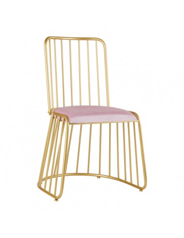 Krzesło Velvet MT-307 złoto różowe