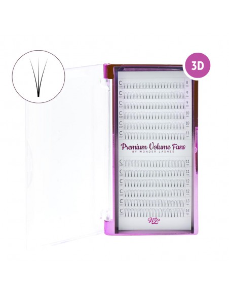 WONDER LASHES RZĘSY PREMIUM VOL. 3D C 0,07 DŁ.14*