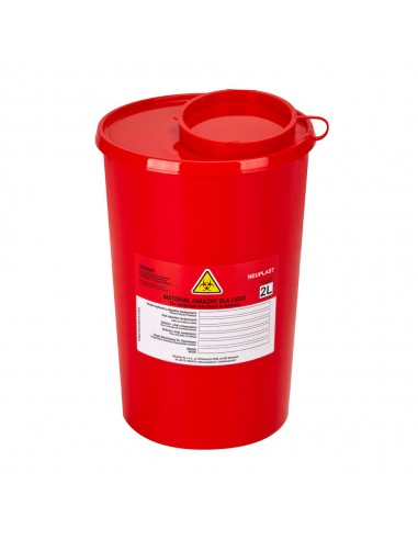 POJEMNIK NA ODPADY MEDYCZNE 2,0 L CZERWONY 144709