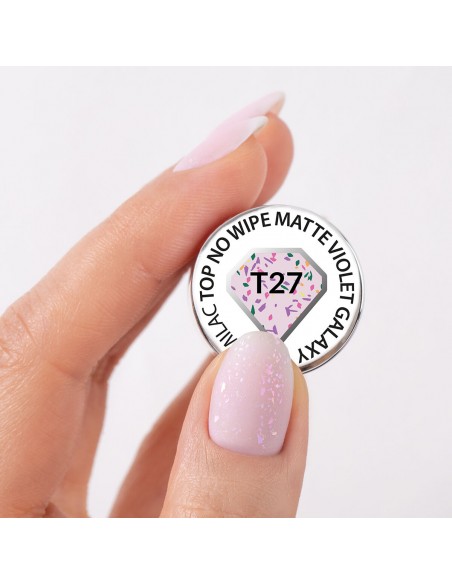SEMILAC TOP T27 NO WIPE MATTE VIOLET GALAXY 7 ML