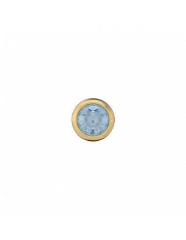 STUDEX 7511-0203 4mm AQUAMARYN W OPRAWIE ZŁOTEJ