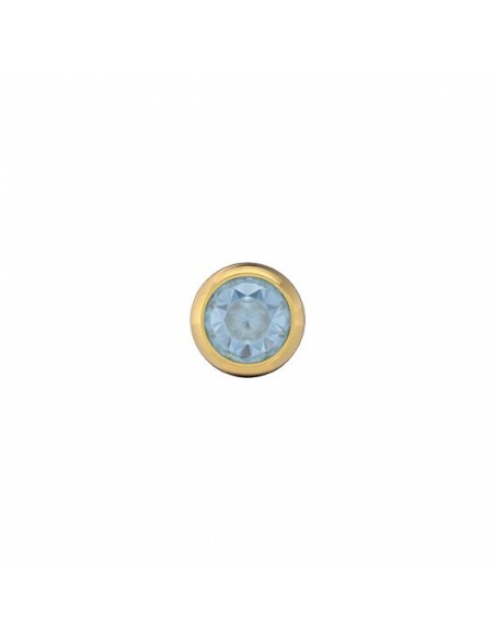 STUDEX 7511-0203 4mm AQUAMARYN W OPRAWIE ZŁOTEJ