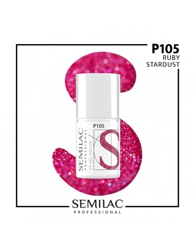 Semilac prof.P105 ruby stardust 7ml