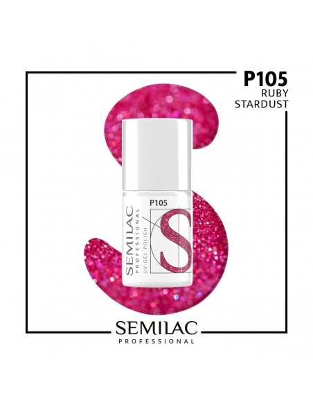 Semilac prof.P105 ruby stardust 7ml
