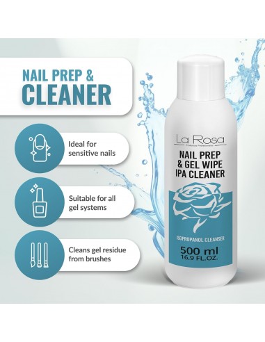 La Rosa Nail Prep & Gel Wipe Ipa Cleaner 500 ml