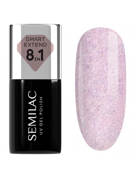 Semilac 806 Smart Extend Glitter Delicate Pink 7 ml.