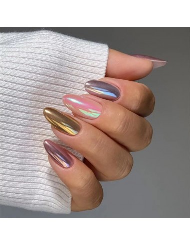 Semilac Pressed Nail Powder Chrome Palette 01