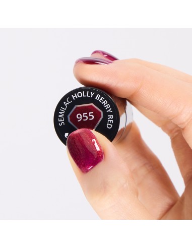 Semilac 955 Holly Berry Red 7 ml.