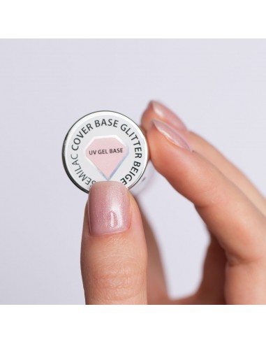 Semilac Baza Cover Glitter Beige 7 ml.