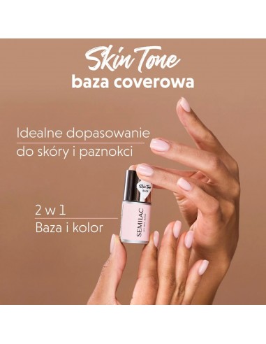 Semilac Baza Cover Glitter Rose 7 ml.
