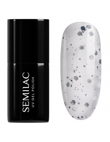 Semilac 924 Silver & White Drops 7 ml.