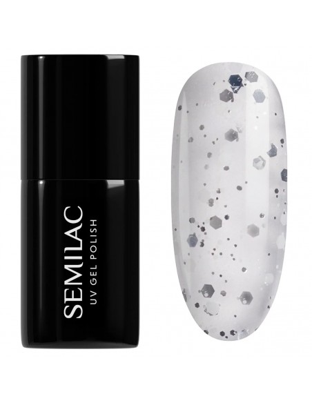 Semilac 924 Silver & White Drops 7 ml.
