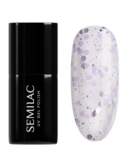 Semilac 925 Silver & Violet Drops 7 ml.