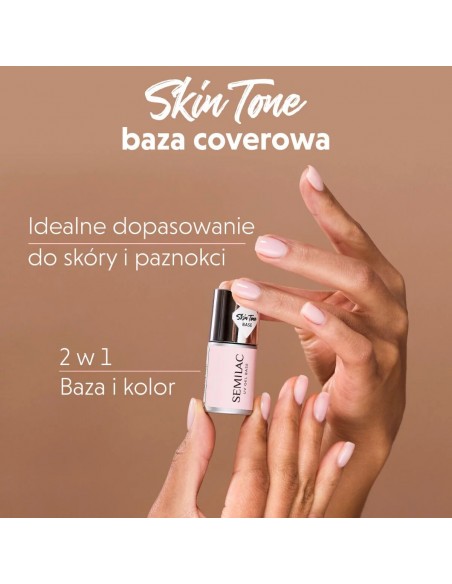 Semilac Baza Cover Rose Beige 7 ml.