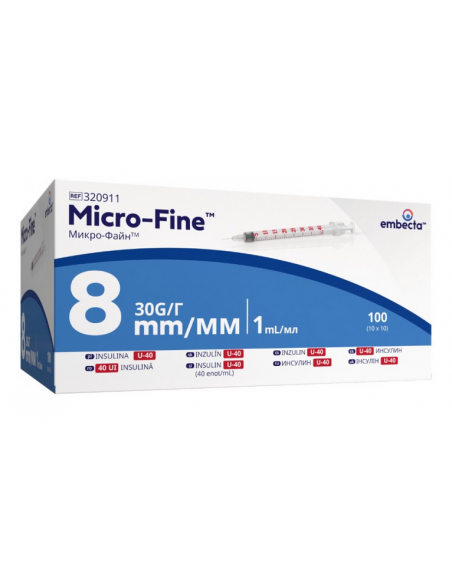 HA. STRZYKAWKI INSULINOWE BD MF+ 1ML. 320911 10SZT