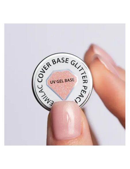 Semilac Basa Cover Glitter Peach 7 ml