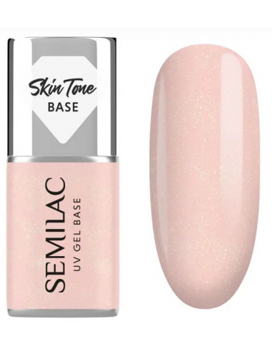 Semilac Basa Cover Glitter Peach 7 ml