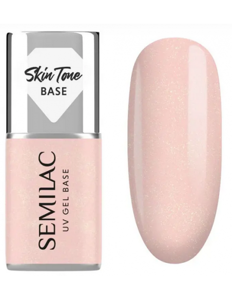 Semilac Basa Cover Glitter Peach 7 ml