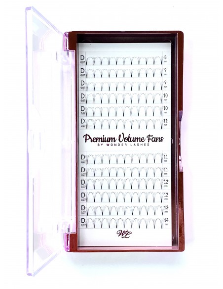 WONDER LASHES RZĘSY PREMIUM VOLUME 4D D 0,07 8-14